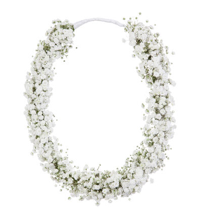 Blomsterring til brudepike med brudeslør Blomsterring til brudepike med brudeslør